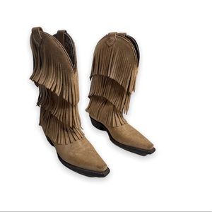 DINGO FRINGE COWBOY BOOTS SIZE 9 WOMENS